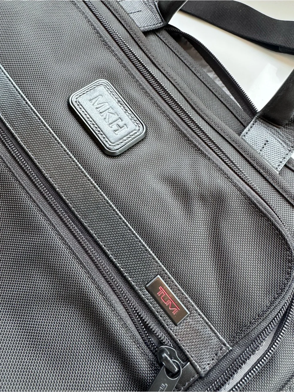 Tumi Black Nylon Laptop Briefcase with Adjustable Strap